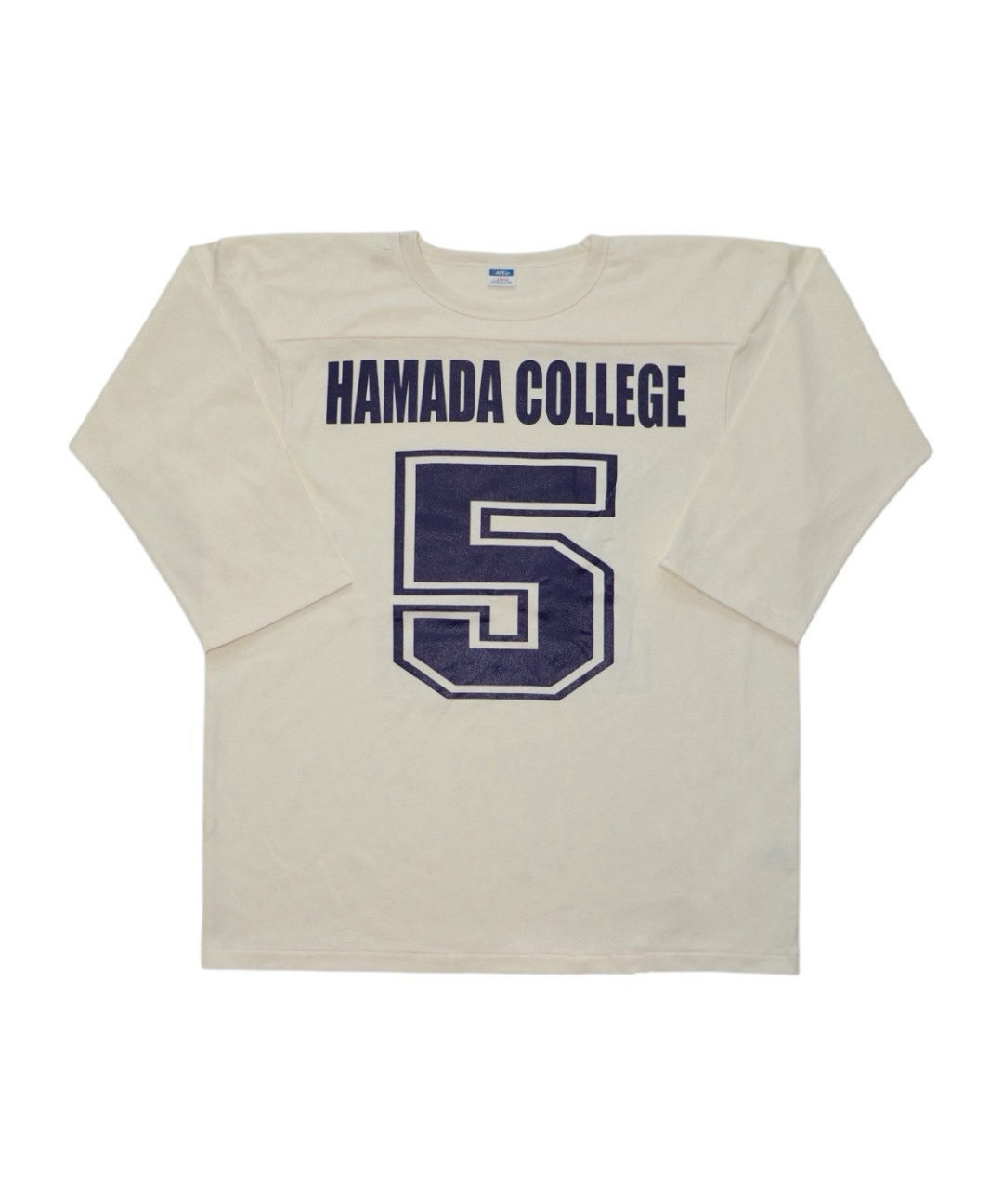A0025-286】□HAMADA COLLEGE FOOTBALL TEE□3/4 SLE