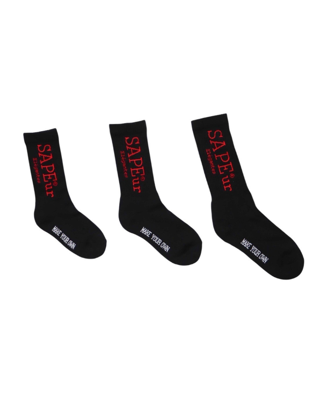 A0025-271】□YOUTH□START LOGO SOCKS□ブラック | SAPEur