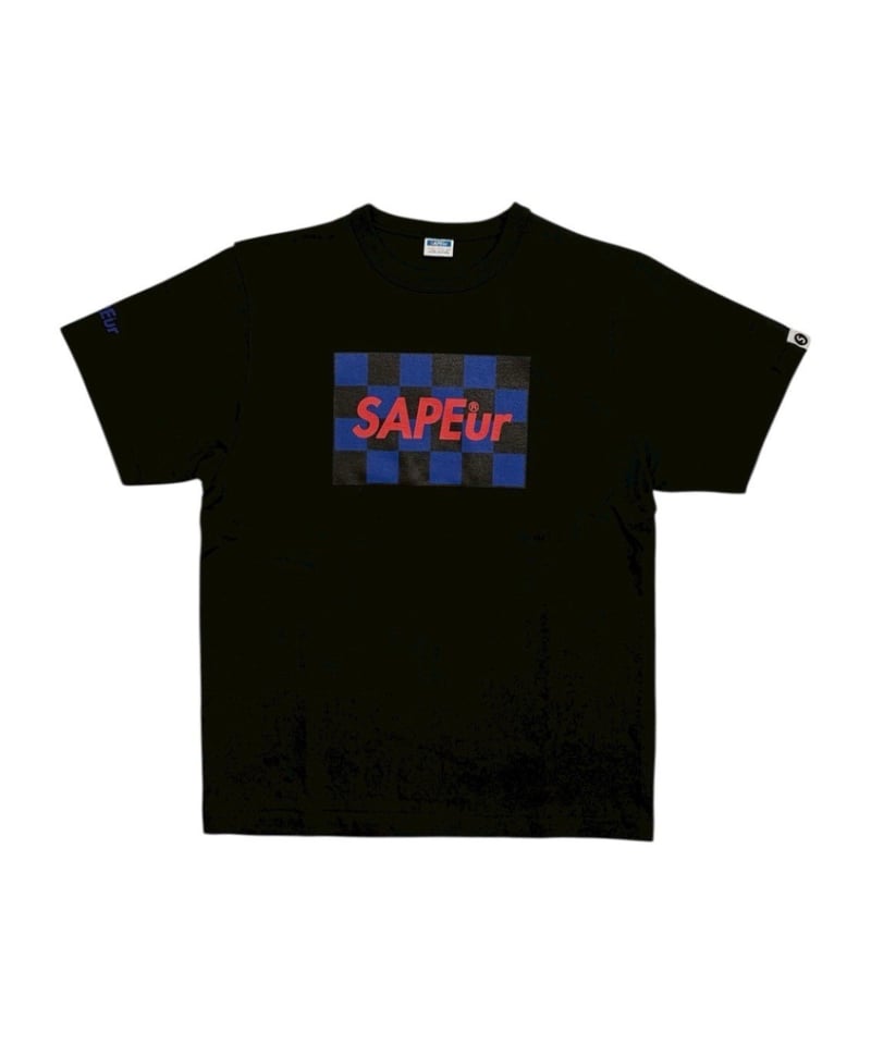 A0025-198】□YOUTH□CHECKER□S/S TEE□ブラック | SAPEur