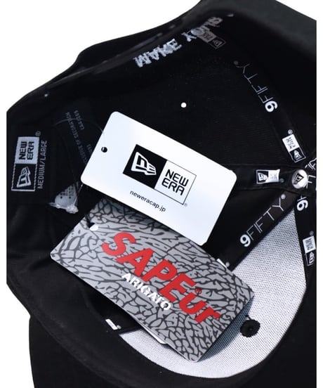 【A0025-329】■NEW ERA×SAPEur■スナップバックCAP■ブラック