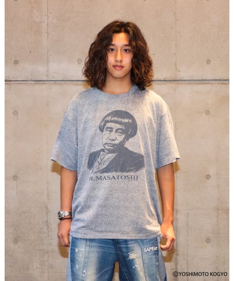 【A0026-129】■偉人 H.MASATOSHI■S/S TEE■グレー