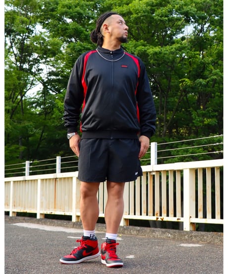 【A0026-003】■TRACK TOP■トラックジャケット■ブラック/レッド