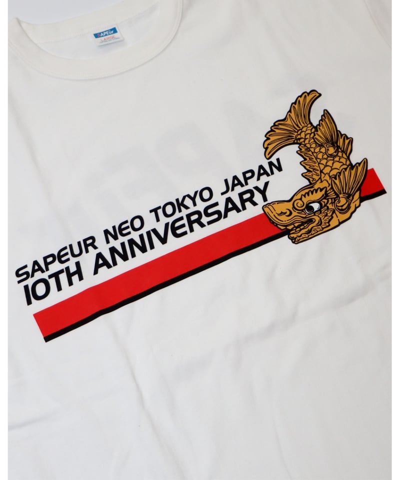 A0025-165】□10th ANNIVERSARY TEE□S/S TEE□ホワイト |