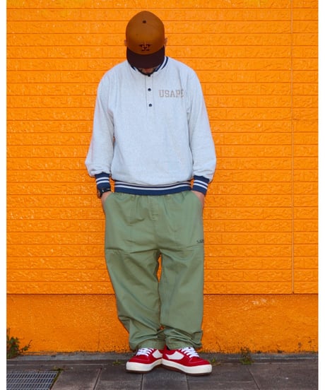 【A0025-391】■HENRY CREW NECK■杢グレー