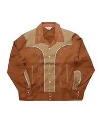 【A0025-344】■WESTERN BOLEROSHIRT■ブラウン