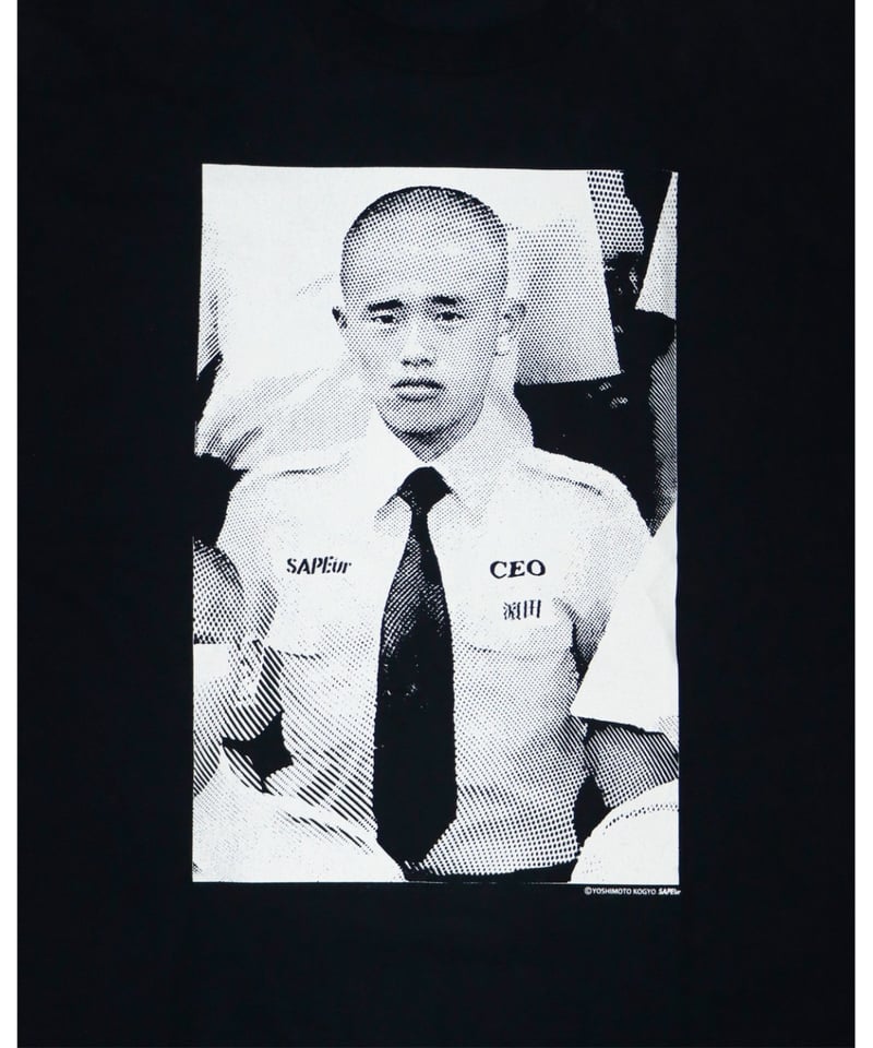 A0026-128】□若かりしCEO□S/S TEE□ブラック | SAPEur