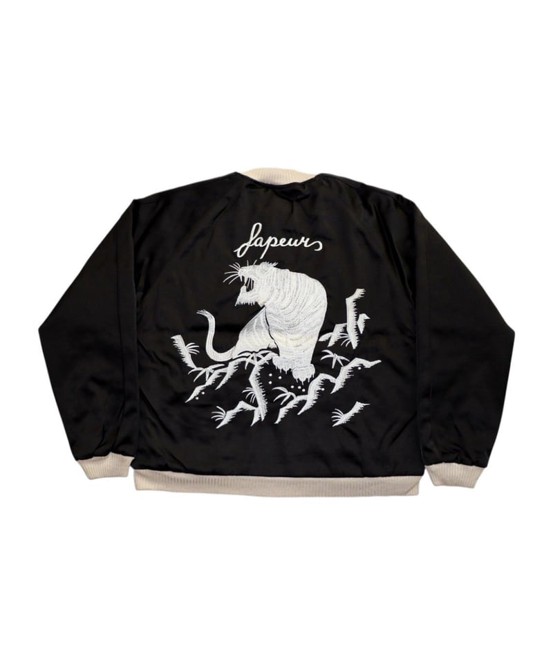 A0025-319】□SOUVENIR JACKET□SKELETON□ブラック&ホワイト