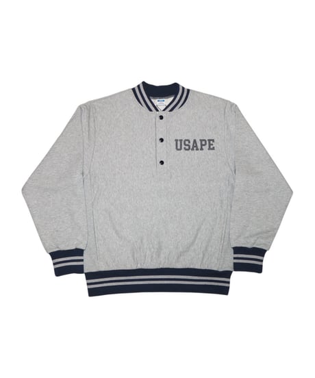 【A0025-391】■HENRY CREW NECK■杢グレー
