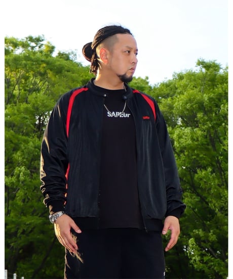 【A0026-003】■TRACK TOP■トラックジャケット■ブラック/レッド