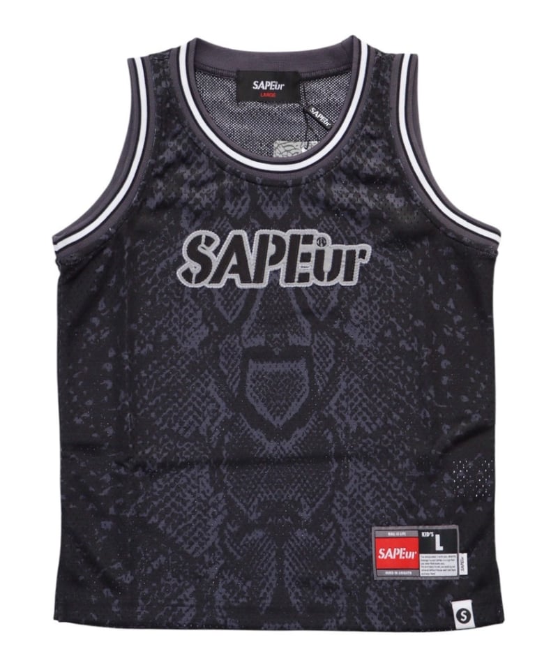 SAPEur サプール　バスケシャツ　タンクトップ　赤　レオパード　XL SAPEur サプール バスケシャツ タンクトップ 赤 レオパード XL