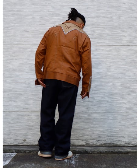 【A0025-344】■WESTERN BOLEROSHIRT■ブラウン