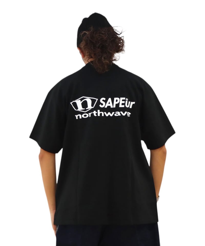 SAPEuR ブラック Tシャツ A0026-053】□NORTHWAVE×SAPEUR MONSTER□S/S TEE□グリ