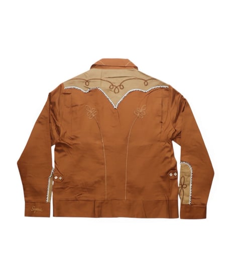 【A0025-344】■WESTERN BOLEROSHIRT■ブラウン