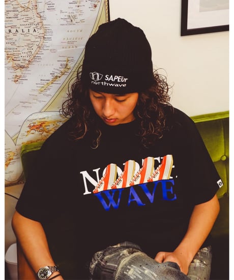 【A0026-039】■NORTHWAVE×SAPEUR WAVE■S/S TEE■オレンジ/ブラック