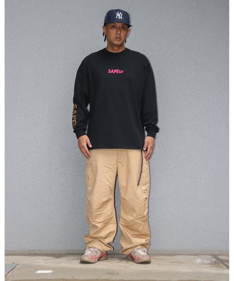 A0025-072】□SAKURA HEAD LONG SLEEVE□L/S TEE□ブラッ