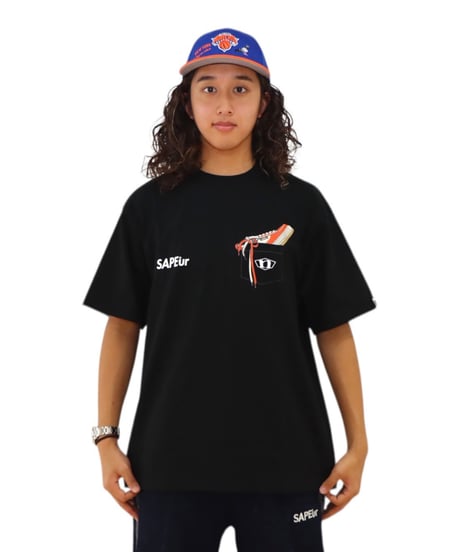 【A0026-045】■NORTHWAVE×SAPEUR POCKET■S/S TEE■オレンジ/ブラック