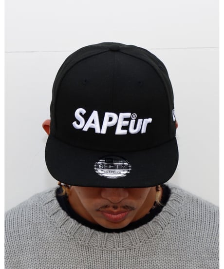【A0025-329】■NEW ERA×SAPEur■スナップバックCAP■ブラック