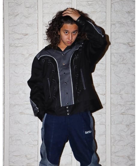 【A0025-345】■WESTERN BOLEROSHIRT■ブラック