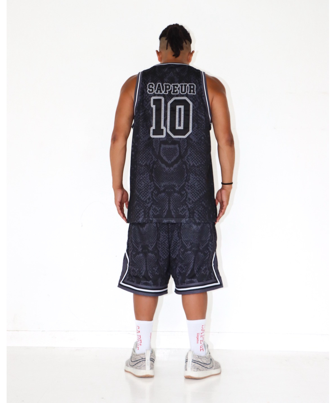 ウェア SAPEur BASKET TANK TOP SAPEur BASKET TANKTOP レオパード ブラウン L サプール タンク