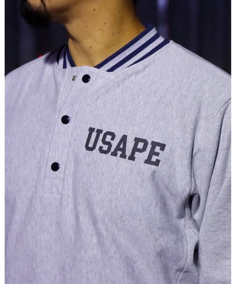 【A0025-391】■HENRY CREW NECK■杢グレー