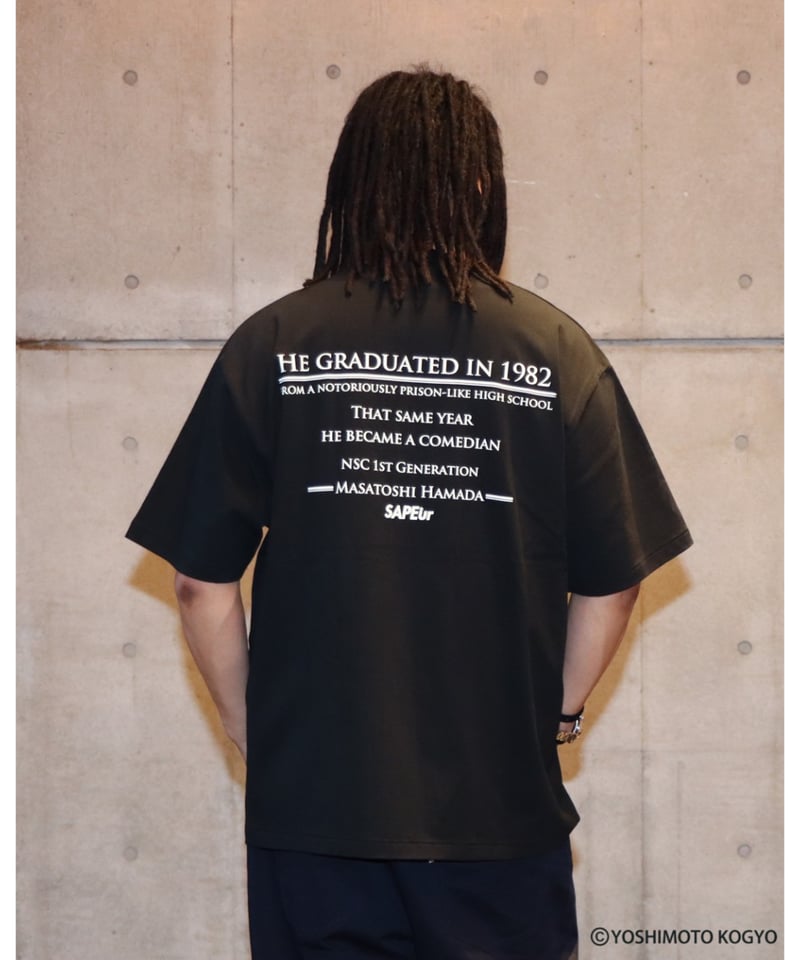 A0026-128】□若かりしCEO□S/S TEE□ブラック | SAPEur