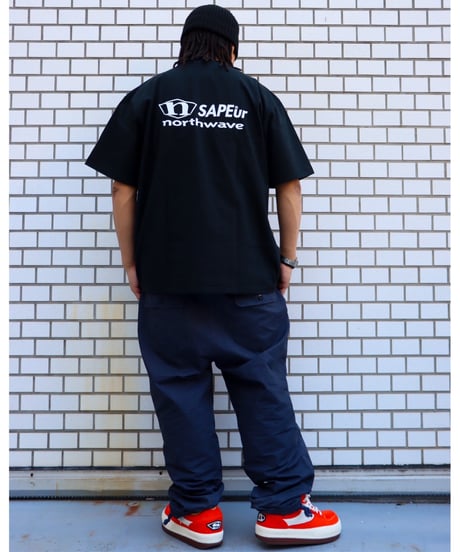 【A0026-039】■NORTHWAVE×SAPEUR WAVE■S/S TEE■オレンジ/ブラック