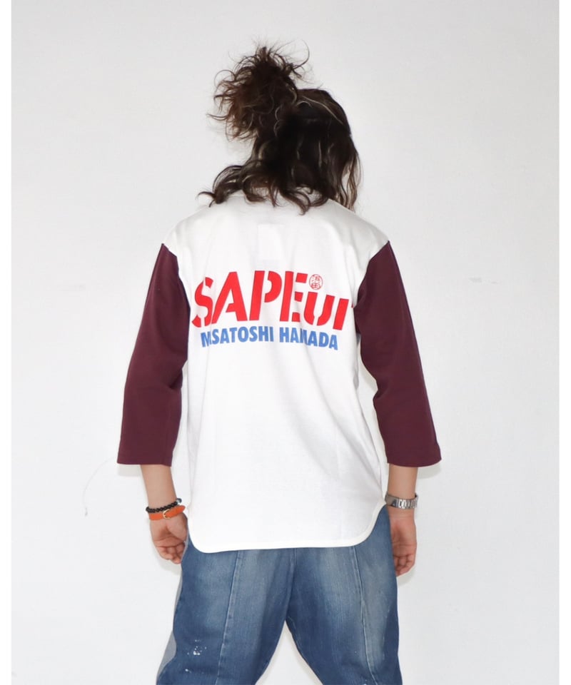 A0025-088】□HAMADA FOR PRESIDENT□3/4 SLEEVE□ホワイ A0025-088】□HAMADA FOR PRESIDENT□3/4 SLEEVE□ホワイ