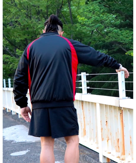 【A0026-003】■TRACK TOP■トラックジャケット■ブラック/レッド