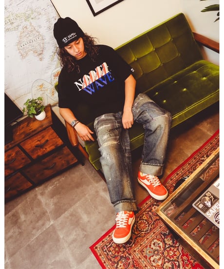【A0026-039】■NORTHWAVE×SAPEUR WAVE■S/S TEE■オレンジ/ブラック