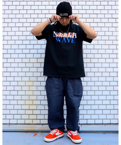 【A0026-039】■NORTHWAVE×SAPEUR WAVE■S/S TEE■オレンジ/ブラック
