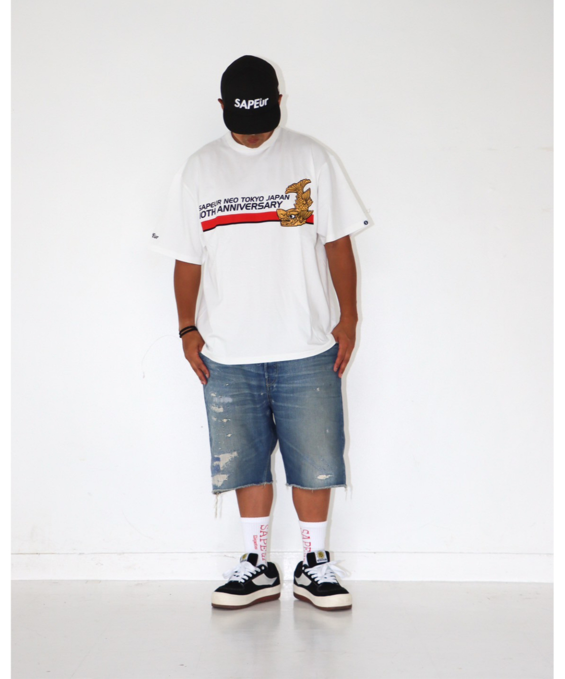 SAPEuR HAMACHAN's Tシャツ ホワイト SAPEuR HAMACHAN's Tシャツ ホワイト サプール SAPEur 半袖T