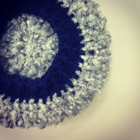 送料込み 10段で完成 ループアルパカで編むふわふわベレー帽 -印刷済み編み図のみ-