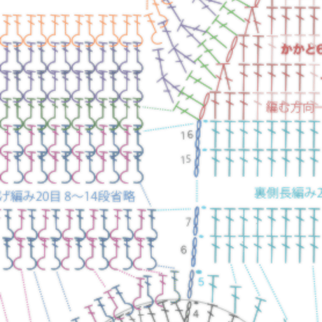 送料込み 糸を切らずに編める簡単かぎ針編みのくつした-印刷済み編み図のみ-