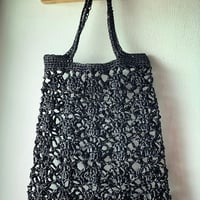 送料込み ペーパーラフィアの透かし編みバッグ -印刷済み編み図のみ