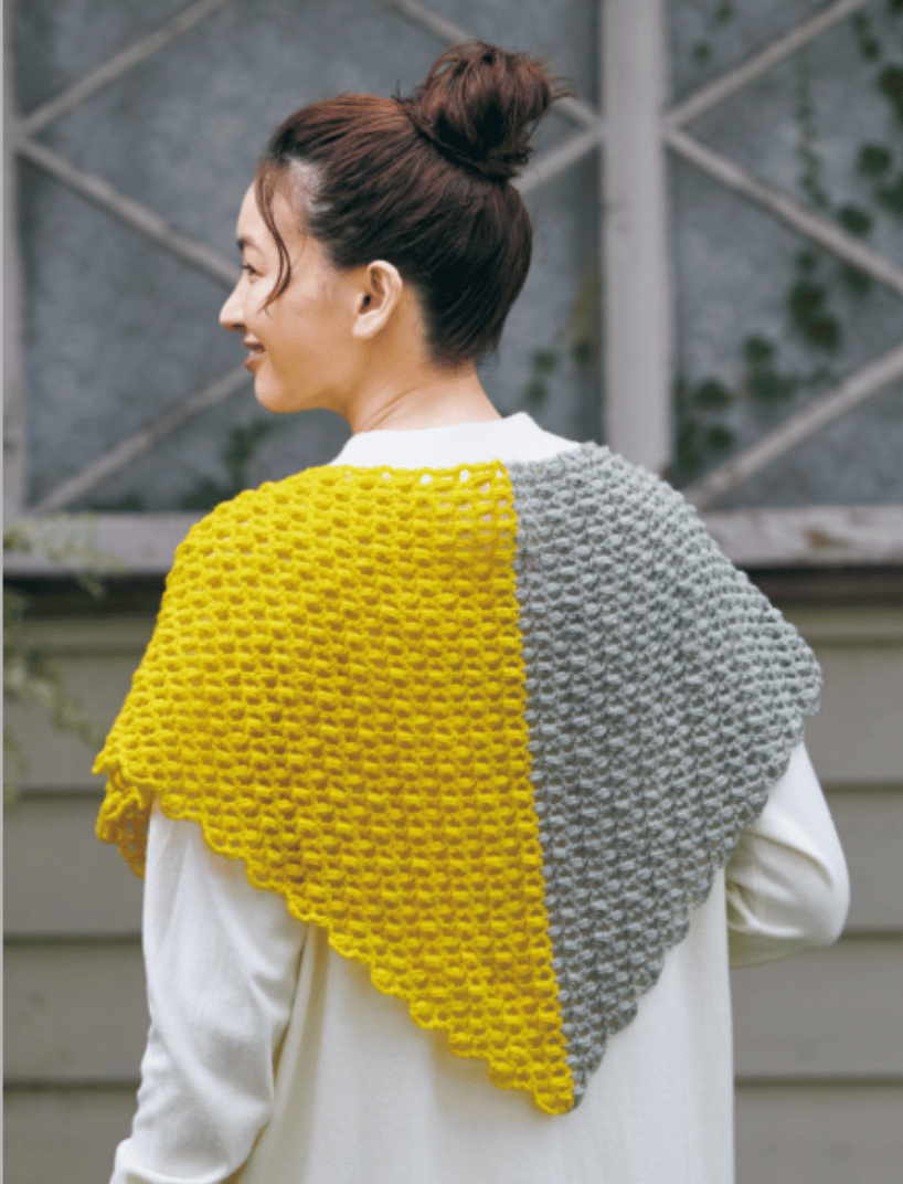 ハンドメイド　ショール　手編み すてきにハンドメイド11月号掲載作品 | mayuminose webshop