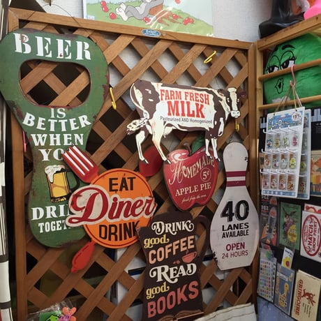 ダイカットティンサイン　オープナー　bottle opener　看板　Tin Sign