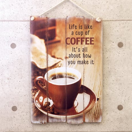 ウッドボード［A Cup of COFFEE］　コーヒー