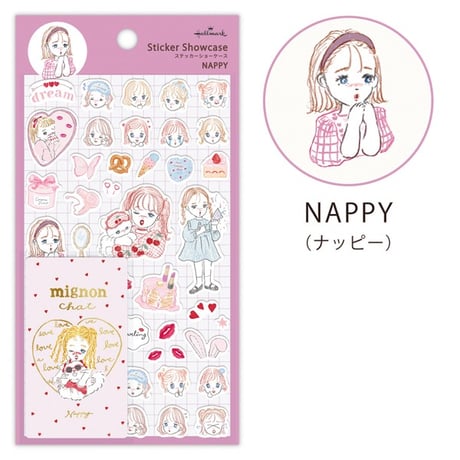 ステッカーショーケース NAPPYガール【シール】
