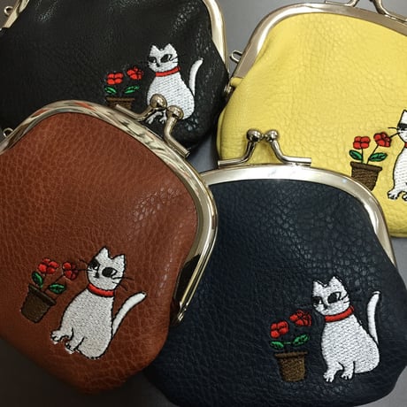 ゆるい猫ちゃんの　がま口財布　CAT Purses