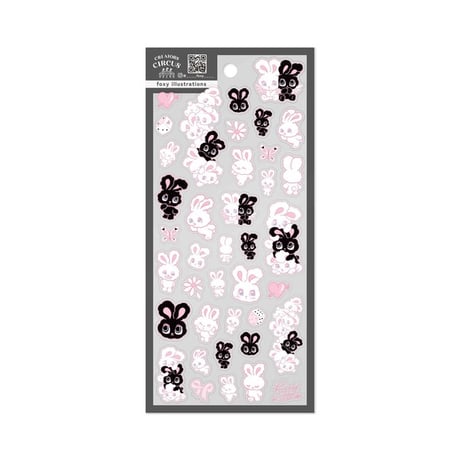 透明シール　foxy illustrations　【CREATORS CIRCUS】