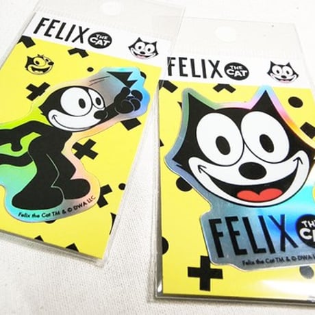 黒猫フィリックスのキラキラステッカー【FELIX STICKER　ホログラム】