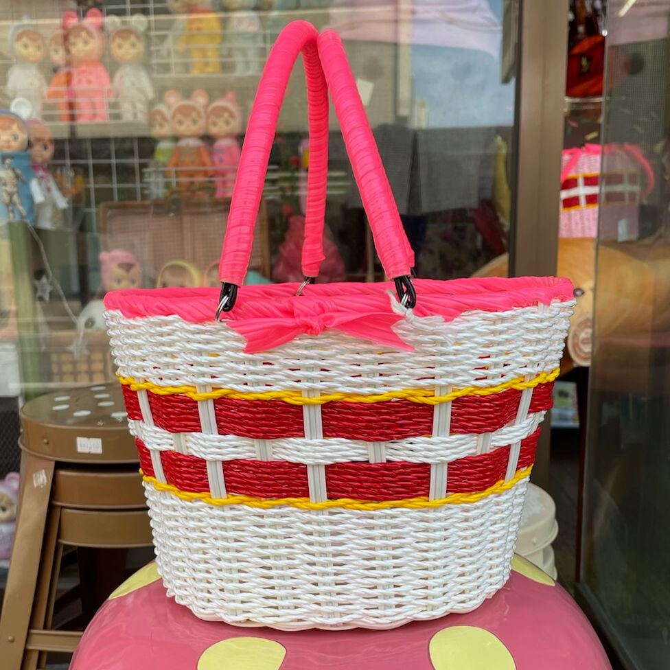 ベビー篭「スーパーベビー」 昔ながらの買い物かご 【竹日の丸印