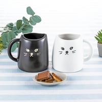 アニマルティー 黒ねこと白ねこの ペアマグ