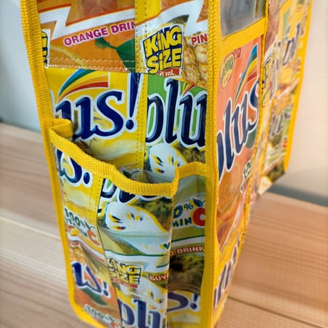 アップサイクル　ジュースパック　トートバッグ縦型　L