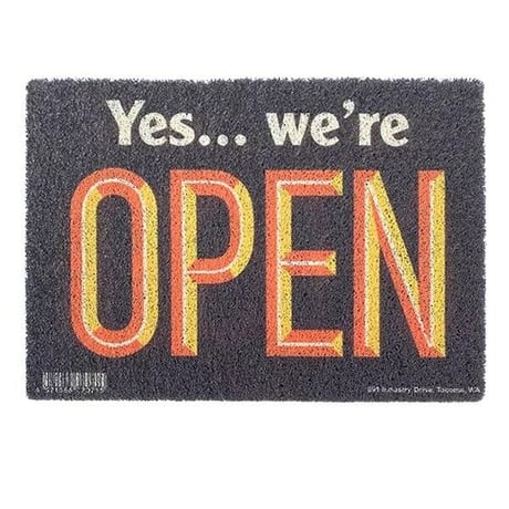 玄関マット　OPEN/CLOSED　リバーシブルサインマット