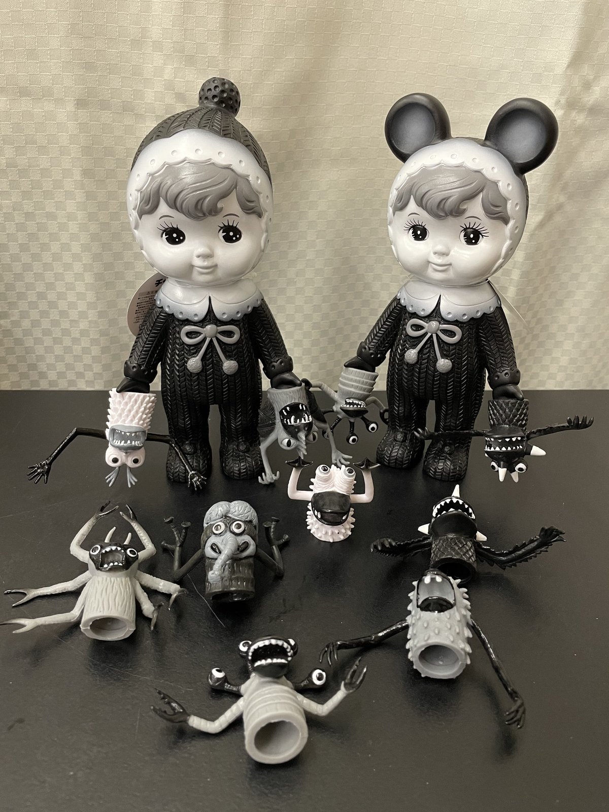 モンスター フィンガーパペット 指人形 モノトーン | sweetfish