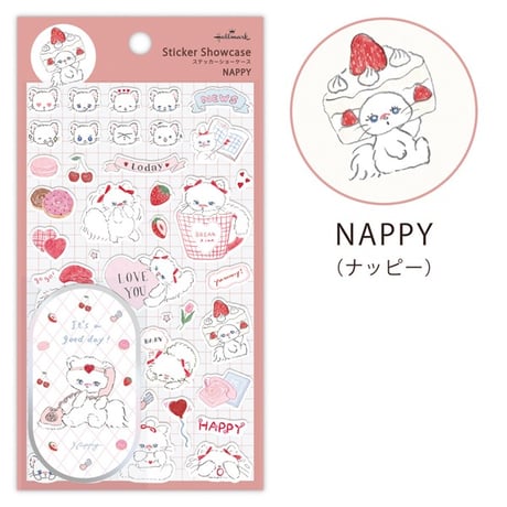 ステッカーショーケース NAPPYキャット【シール】