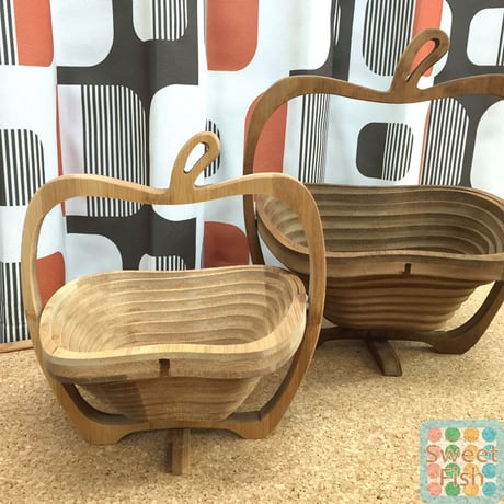 バンブー鍋敷き＆バスケット　ミニ　bamboe basket　mini