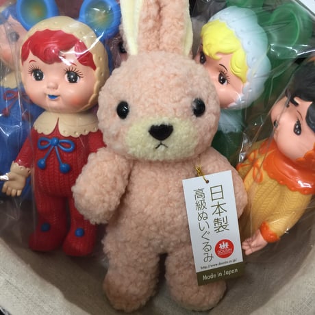 ウサギ　ぬいぐるみ(S)　日本製　フカフカシリーズ
