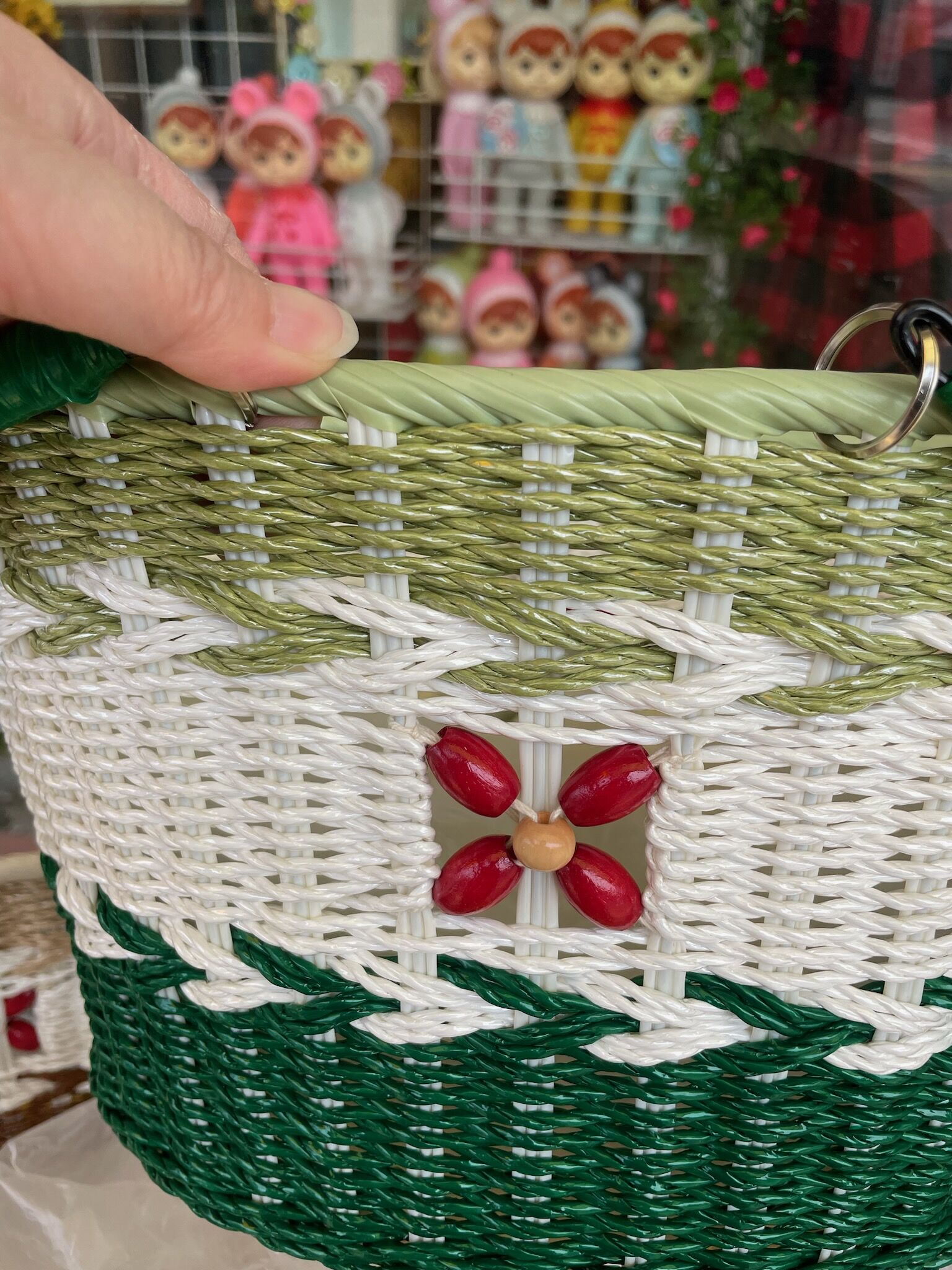 さかえ」 昔ながらの買い物かご 【竹日の丸印】手作り ハンドメイド
